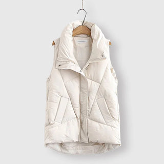 Jessica | Chaleco Acolchado Largo para Mujer con Capucha