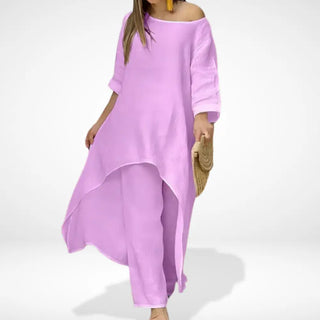 Conjunto blusa asimétrica fluida para Mujer – Louise