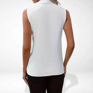 Blusa sin mangas con pliegue central elegante para Mujer - Leila