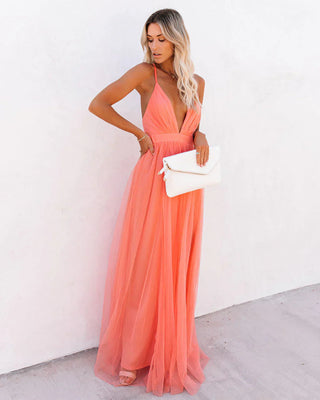 Matrona | Elegante vestido de naranja con correas femeninas 4