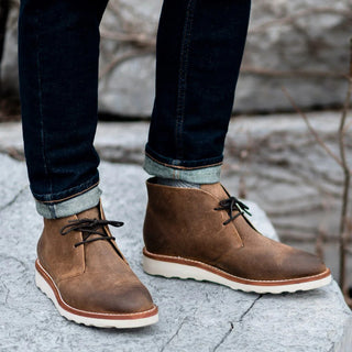 Corvellan | Botas Chukka de Hombre con Cordones y Plantilla Acolchada