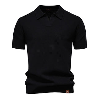 Mateo | Polo de Hombre Texturizado con Cuello Abierto y Manga Corta