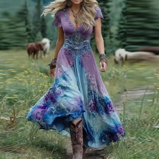 Vestido Floral Elegante | Corte Fluido