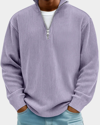 Velmora | Jersey de Hombre con Cuello Alto y Media Cremallera