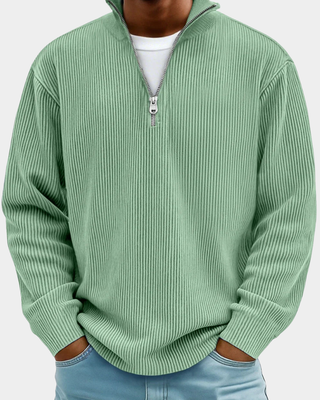 Velmora | Jersey de Hombre con Cuello Alto y Media Cremallera