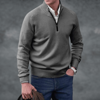 Seravelle | Jersey de Hombre con Cuello Alto y Media Cremallera