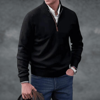 Seravelle | Jersey de Hombre con Cuello Alto y Media Cremallera