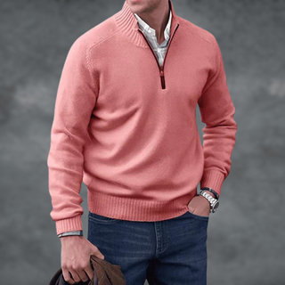 Seravelle | Jersey de Hombre con Cuello Alto y Media Cremallera