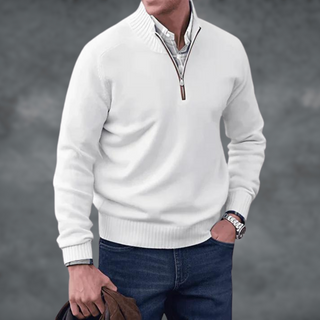 Seravelle | Jersey de Hombre con Cuello Alto y Media Cremallera
