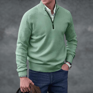 Seravelle | Jersey de Hombre con Cuello Alto y Media Cremallera