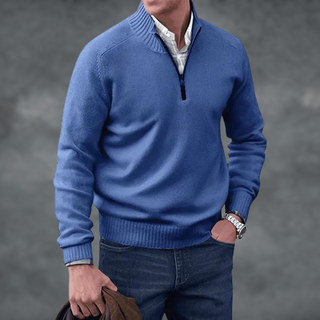 Seravelle | Jersey de Hombre con Cuello Alto y Media Cremallera