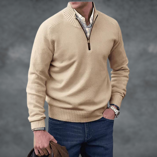 Seravelle | Jersey de Hombre con Cuello Alto y Media Cremallera