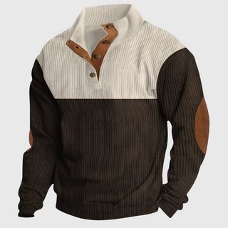 Norvane | Jersey de Hombre Bicolor con Cuello Alto Abotonado