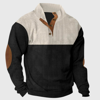 Norvane | Jersey de Hombre Bicolor con Cuello Alto Abotonado