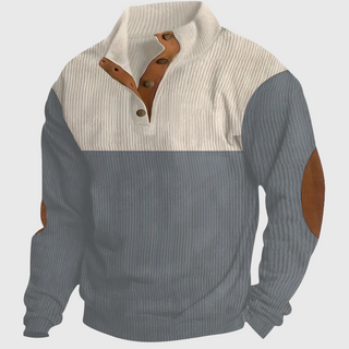 Norvane | Jersey de Hombre Bicolor con Cuello Alto Abotonado