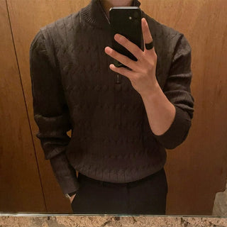 Orvielle | Jersey de Hombre con Cuello Medio y Media Cremallera