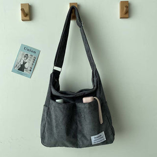 Juliette | Bolso Bandolera de Pana con Bolsillos Interiores para Mujer