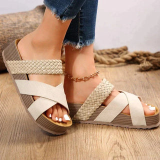 Gwen | Sandalias Ortopédicas con Tiras Cruzadas para Mujer