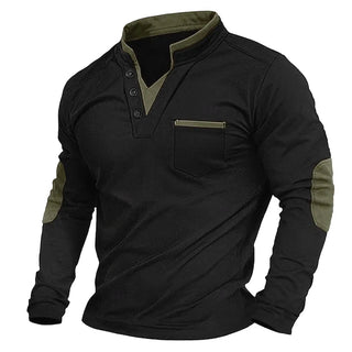 Clyde | Sudadera de Hombre con Cuello en V de Manga Larga y Bolsillo