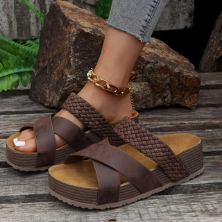 Gwen | Sandalias Ortopédicas con Tiras Cruzadas para Mujer