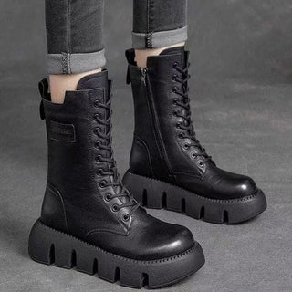 Willow | Botines de Mujer con Cordones y Cremallera Lateral
