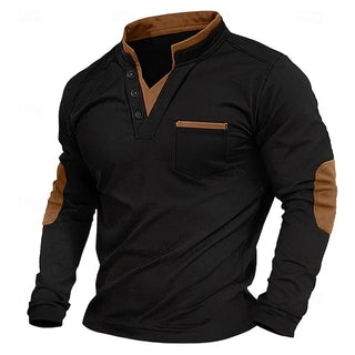 Clyde | Sudadera de Hombre con Cuello en V de Manga Larga y Bolsillo