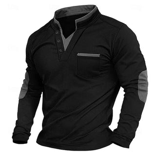 Clyde | Sudadera de Hombre con Cuello en V de Manga Larga y Bolsillo