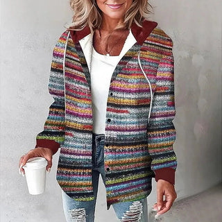 Shanie | Chaqueta a Cuadros con Capucha Integrada para Mujer