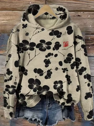 Selvara | Sudadera de Mujer en Punto Jacquard con Capucha