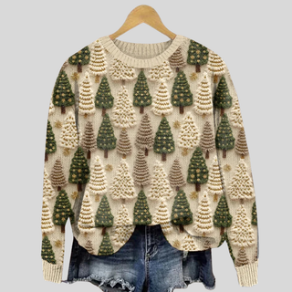 Virelle | Women's Graphic Crewneck Knit Sweater