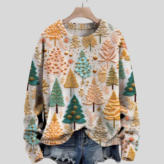 Virelle | Women's Graphic Crewneck Knit Sweater