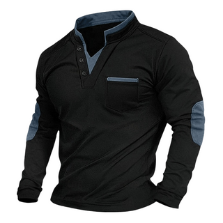 Clyde | Sudadera de Hombre con Cuello en V de Manga Larga y Bolsillo