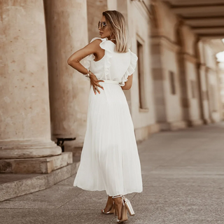 Vestido de volante elegante máximo para mujeres - Soraya 3