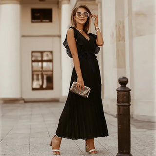 Vestido de volante elegante máximo para mujeres - Soraya 5
