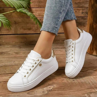Marveline | Zapatilla Blanca con Suela Flexible para Mujer