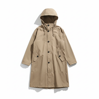 Lucía | Chaqueta casual larga para mujer con capucha para la lluvia