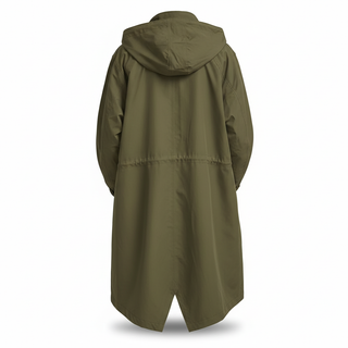 Lucía | Chaqueta casual larga para mujer con capucha para la lluvia