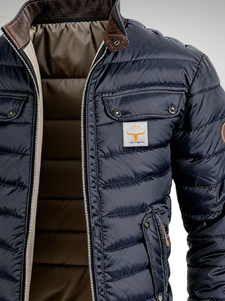 Matteo | Chaqueta Acolchada para Hombre con Bolsillos de Cremallera