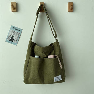 Juliette | Bolso Bandolera de Pana con Bolsillos Interiores para Mujer