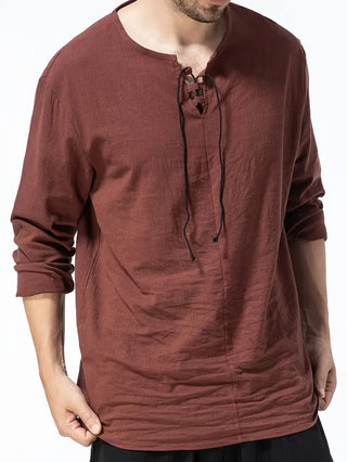 Yong | Camisa Henley Casual Moderna para Hombre