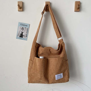 Juliette | Bolso Bandolera de Pana con Bolsillos Interiores para Mujer