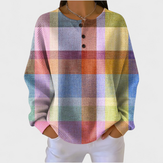 Yulenne | Sudadera Gofrada con Estampado Navideño para Mujer