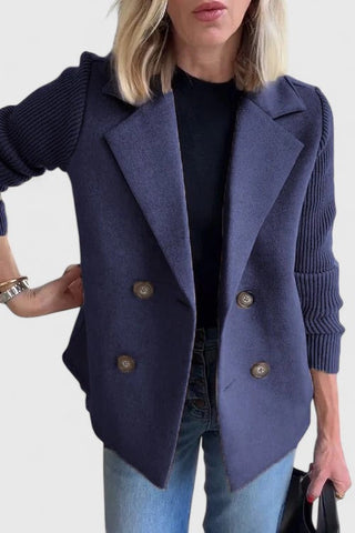 Marisenne | Blazer Sastrero con Mangas a Contraste para Mujer