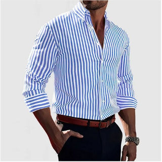 Camisa Elegante de Rayas para Hombre | Entallada