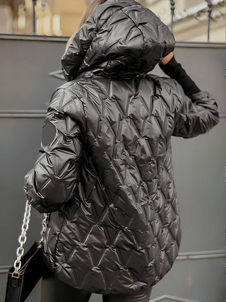 Suzy | Chaqueta Acolchada con Capucha y Patrón de Rombos para Mujer