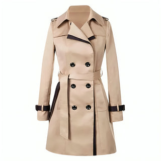 Anouk | Trench Doble Botonadura con Ribete en Contraste para Mujer
