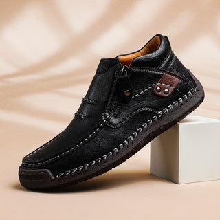 Ravellan | Zapatos de Hombre con Costuras Tipo Mocasín y Cierre Lateral