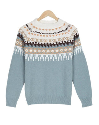Marvella | Suéter de Punto Fair Isle con Cuello Alto para Mujer