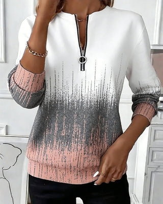 Elvane | Sudadera De Degradado con Cremallera Media para Mujer