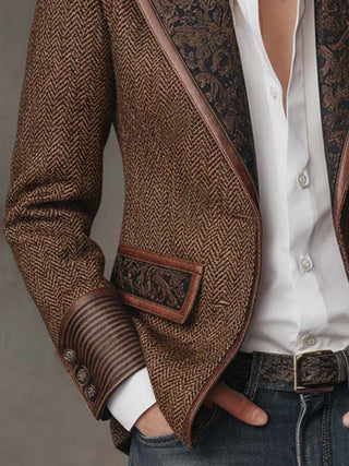 Margaux | Blazer Estructurado con Detalles Estampados para Mujer